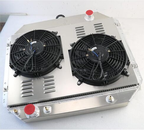 Ford F-Series Radiator CU433 Compatible With 1966-1979 Ford Bronco F100 F150 F250 F350 Truck Pickup V8 Engine, 3 Row All Aluminum Core Radiator + Shroud/Fan + Relay Kit in Saudi Arabia