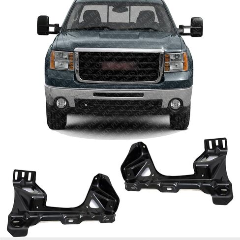 دعامة دعم المبرد الأمامي من الصلب للاستبدال المباشر للجانب الأيمن والأيسر متوافقة مع GMC Sierra 1500 2007-2013 / شيفروليه سيلفرادو 2500 HD 3500 HD 2007-2010 GM1225319 GM1225320 in Saudi Arabia