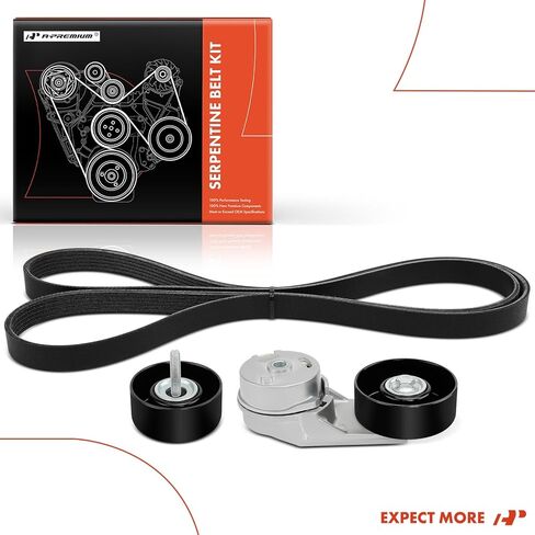 مجموعة محرك سير السربنتين A-Premium Engine متوافقة مع Buick LaCrosse 2010 وRegal 2011-2013 وChevrolet Captiva Sport 2013-2015 وSaab 9-5 2011-2.0L 2.4L 3.0L in Kuwait