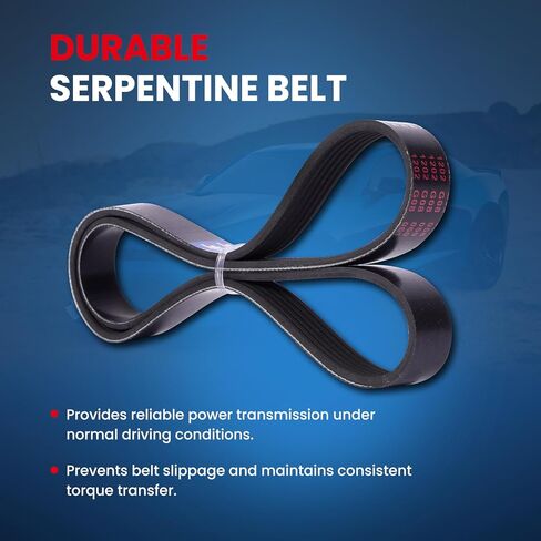 MOCA EPDM Serpentine Belt Compatible with 13-16 for Audi A4 & 13-17 for Audi A5 Quattro 2.0L, 1989 for Mercury Topaz 2.3L, 16-17 for Volkswagen Beetle, 18-22 for Passat L4 2.0L in Saudi Arabia