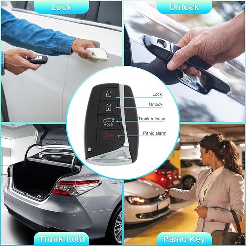 X AUTOHAUX SY5MDFNA433 434 MHz Replacement Keyless Entry Remote Smart Key Fob for Hyundai for Genesis 2015 2016 No.95440-B1210 4 Buttons in Saudi Arabia