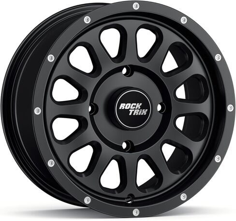 عجلات RockTrix RT111 4 قطع مقاس 14 بوصة ATV مقاس 4x110 مقاس 14x7، 5+2 إزاحة، تتضمن صواميل عروة 12x1.5 - متوافقة مع Honda Big Red Pioneer، 4/110، مجموعة من 4 in Saudi Arabia