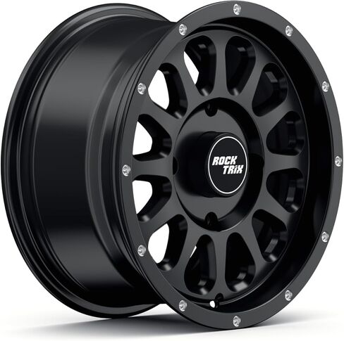 عجلات RockTrix RT111 4 قطع مقاس 14 بوصة ATV مقاس 4x110 مقاس 14x7، 5+2 إزاحة، تتضمن صواميل عروة 12x1.5 - متوافقة مع Honda Big Red Pioneer، 4/110، مجموعة من 4 in Saudi Arabia
