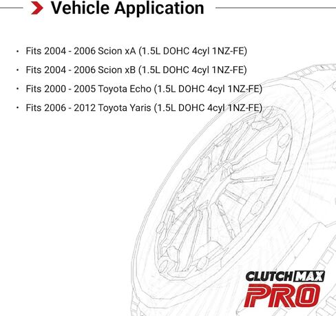 مجموعة القابض الرياضية CMP المرحلة 2 تناسب Scion 2004-2006 xA xB، Toyota 2000-2005 Echo 2006-2012 Yaris 1.5L DOHC 4cyl 1NZ-FE in Saudi Arabia