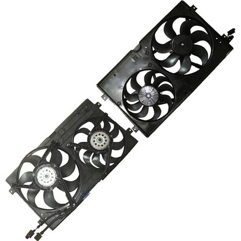 Dual Radiator and Condenser Fan Assembly fits Volkswagen 1998 1999 2000 2001 2002 2003 2004 2005 2006 Replacement 1C0121207C, 1C0959455 1X in Saudi Arabia