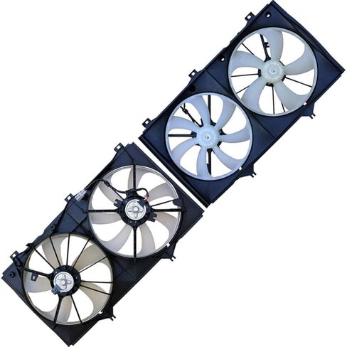 Dual Radiator and Condenser Fan Assembly fits Toyota Camry 2007 2008 2009 Replacement 163610H100, 167110H090 1 x in Saudi Arabia