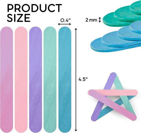 200PCS Wooden Sticks for Crafts – 8 Inch Wooden Sticks for Crafting Jumbo Craft Sticks Bulk for DIY Crafts Jumbo Popsicle Sticks for Crafts Wooden Wax Sticks in Kuwait