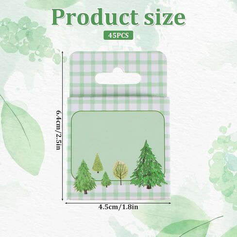 45Pcs Small Pine Tree Stickers, Removable Forest Trees Decals Peel and Stick Small Tree Wall Decals for Scrapbooks, Diaries, Envelopes, Phone Cases, DIY Arts and Crafts Decoration in Kuwait