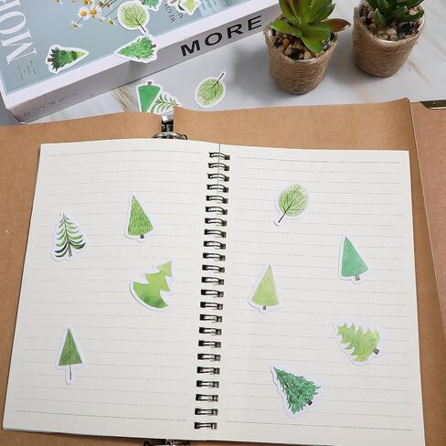 45Pcs Small Pine Tree Stickers, Removable Forest Trees Decals Peel and Stick Small Tree Wall Decals for Scrapbooks, Diaries, Envelopes, Phone Cases, DIY Arts and Crafts Decoration in Kuwait