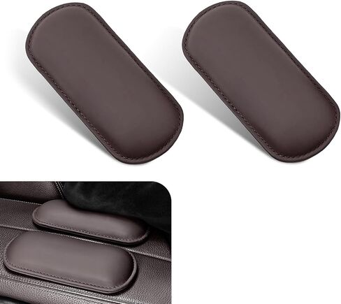WZP 2PCS Car Door Armrest Pads, Soft Leather+Memory Foam Car Knee Pads, Arm Rest Elbow Cushion with One-Piece Molding, Universal Car Interior Accessories for Arm Support Protect (Black) in Saudi Arabia
