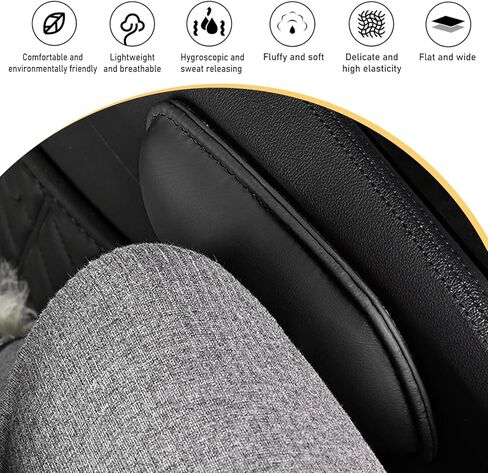 WZP 2PCS Car Door Armrest Pads, Soft Leather+Memory Foam Car Knee Pads, Arm Rest Elbow Cushion with One-Piece Molding, Universal Car Interior Accessories for Arm Support Protect (Black) in Saudi Arabia