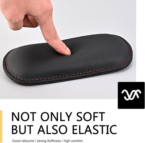 WZP 2PCS Car Door Armrest Pads, Soft Leather+Memory Foam Car Knee Pads, Arm Rest Elbow Cushion with One-Piece Molding, Universal Car Interior Accessories for Arm Support Protect (Black) in Saudi Arabia