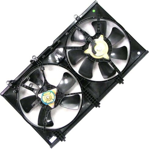 Dual Radiator and Condenser Fan Assembly fits Mitsubishi Lancer 2003 2004 2005 2006 Replacement MR312899, MR464708, MR314718 1 X in Saudi Arabia
