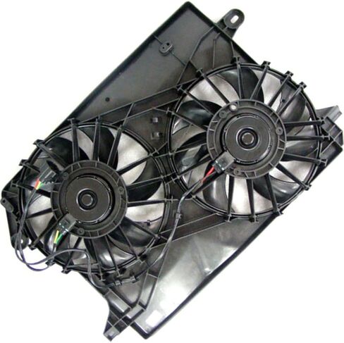 Dual Radiator and Condenser Fan Assembly fits Chrysler 300 2005 2006 2007-2009 fits Dodge Challenger,Charger,Magnum 2005-2010 Replacement 5137715AA, 5174358AA, 5137717AB 1PCS in Saudi Arabia