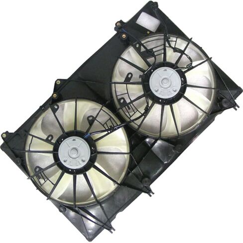 Dual Radiator and Condenser Fan Assembly fits Toyota Highlander 2008 2009 2010 2011 Replacement 163610P170, 163610P180, 1636131270 1 x in Saudi Arabia