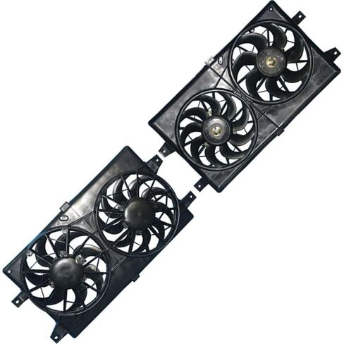 Dual Radiator and Condenser Fan Assembly fits Chrysler Sebring 2001 2002 2003 2004 2005 2006 fits Dodge Stratus 2001 2002-2006 Replacement 5019290AA, 5019291AA, 5019292AA 1x in Saudi Arabia