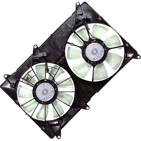 Dual Radiator and Condenser Fan Assembly fits Toyota Highlander 2001 2002 2003 2004 2005-2007 fits Lexus RX300 2001-2003 Replacement 1636320360, 1636120070, 1636120080 1 x in Saudi Arabia
