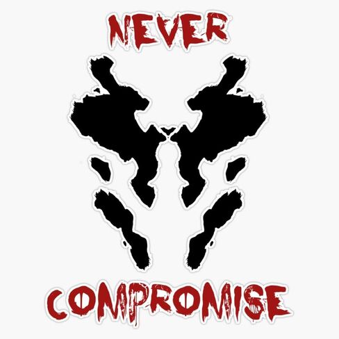 ملصق من الفينيل مطبوع عليه Never Compromise Rorschach Watchmen مقاس 5 بوصات in Saudi Arabia