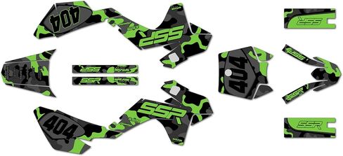 مجموعة رسومات لـ SSR SR70 وSR110 وSR125 (2021+) سلسلة Invasion أرجواني 9 Mil - Easy Go - ملصق دراجة نارية Dirt Pit Bike، ملصق سباق Dirtbike ملحقات موتوكروس بدون بلاستيك in Kuwait