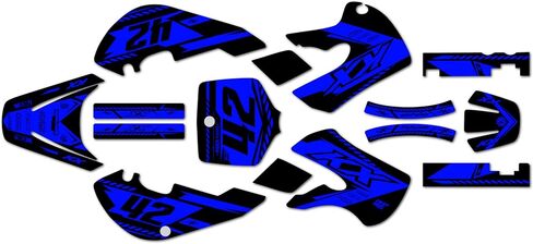 مجموعة رسومات لـ Kawasaki KX 65 (1999-2024) Evader Series Green-shift 09 Mil - مجموعة ملصقات رسومات السباق المخصصة للدراجة الترابية، بدون بلاستيك in Saudi Arabia