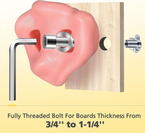 TOPNEW 20 PCS Rock Climbing Holds for Kids, Rock Wall Holds with 6.56 Ft Climbing Rope and 2 Handles, Rock Wall Climbing Kit for Indoor and Outdoor Playset - Includes Mounting Hardware in Kuwait