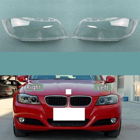 متوافق مع B-MW 3 Series E90 E91 318 320 325 328 335 2005-2012 غطاء عدسة شفاف لمصباح زينون - غلاف من البولي كربونات (يمين عالي) in Saudi Arabia
