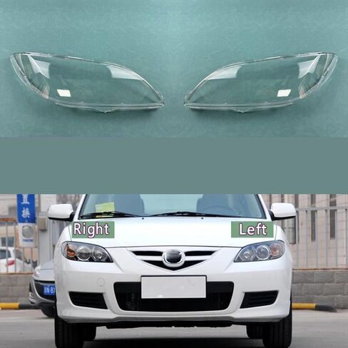 متوافق مع غطاء المصباح الأمامي M-azda 3 M3 Sedan 2006-2012 - عدسة أصلية بديلة عاكس الضوء الشفاف، غطاء زجاجي شبكي (يسار واحد) in Saudi Arabia