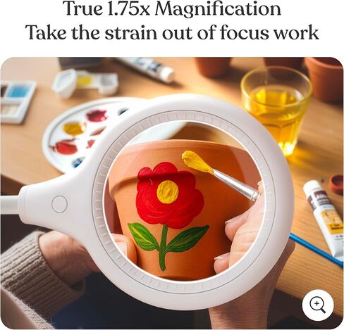 Brightech LightView Pro Flex 2 in 1 Magnifying Desk Lamp, 2.25x Light Magnifier, Adjustable Magnifying Glass with Light for Crafts, Reading, Close Work in Kuwait