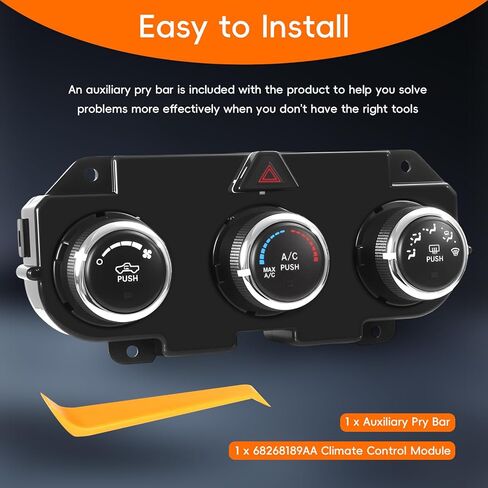 68268189AA Climate Control Module Fit for 2013-2018 RAM 2500 3500 4500 5500 HVAC Heater Control, AC Control Panel Fit for 2013-2014 RAM 1500, Climate Control Replaces 68105021AE 68105021AF 68105021AC in Saudi Arabia