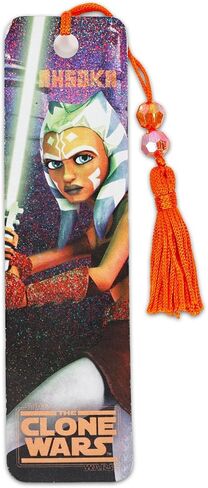 Star Wars Bookmark Set - Bundle with 3 Clone Wars Bookmarks for Kids Featuring Obi-Wan Kenobi, Ahsoka Tano, and Anakin Skywalker Plus Stickers | Star Wars Clone Wars Party Supplies for Boys Girls Kids in Saudi Arabia