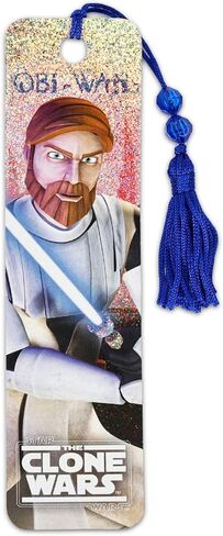 Star Wars Bookmark Set - Bundle with 3 Clone Wars Bookmarks for Kids Featuring Obi-Wan Kenobi, Ahsoka Tano, and Anakin Skywalker Plus Stickers | Star Wars Clone Wars Party Supplies for Boys Girls Kids in Saudi Arabia