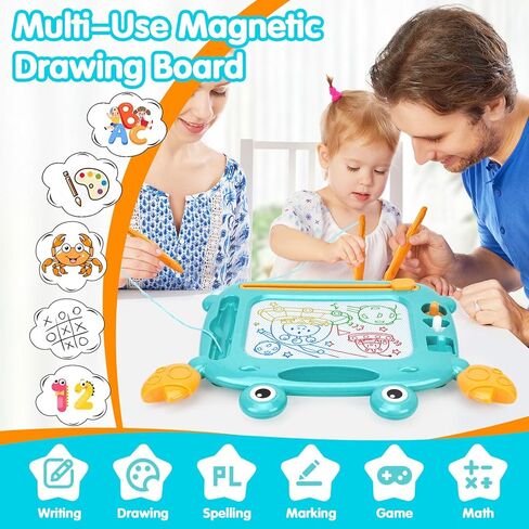 Toddler Toys,Toys for 1-2 Year Old Girls,Magnetic Drawing Doodle Board for Toddler 1-3,Learning Educational Baby Kids Toys for 18 Months 1 2 3 Year Old Girl,Toddler Girl Toys Christmas Birthday Gifts in Kuwait