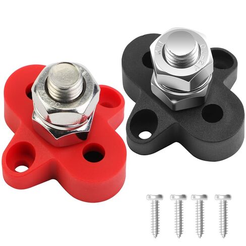 GLOSO Battery Power Junction Posts, Terminal Stud for Truck RV Boat (5/16", Black) in Saudi Arabia