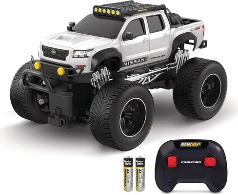 شاحنة نيسان فرونتير 4x4 بجهاز تحكم عن بعد. لعبة RC مرخصة رسميًا بمقياس 1:16، 2.4 جيجا هرتز، شحن USB - بطاريات التحكم عن بعد متضمنة - أبيض in Kuwait