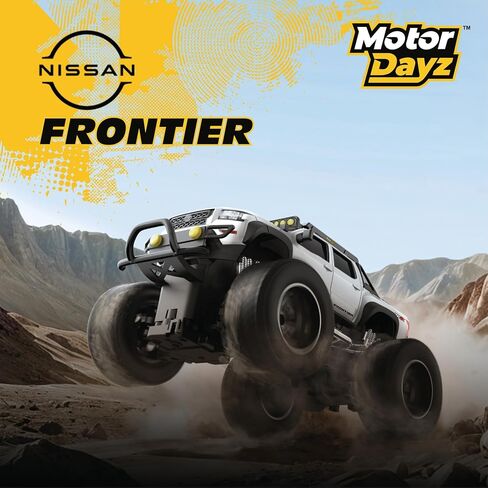 شاحنة نيسان فرونتير 4x4 بجهاز تحكم عن بعد. لعبة RC مرخصة رسميًا بمقياس 1:16، 2.4 جيجا هرتز، شحن USB - بطاريات التحكم عن بعد متضمنة - أبيض in Kuwait
