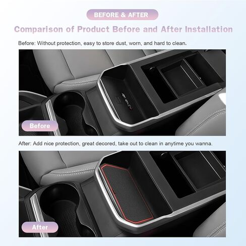 LUWU for 2025 2026 GMC Terrain Accessories - for 2025 2026 GMC Terrain Elevation/AT4/Denali Door Slot Mats Cup Holder Inserts Center Console Liners Mats Red-Trim - 15 PCS/Sets in Saudi Arabia