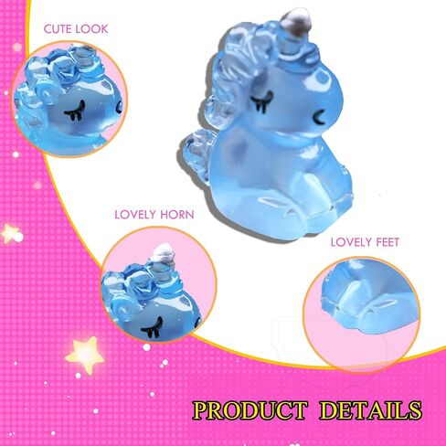 100 PCS Mini Resin Unicorn Luminous Tiny Unicorn Miniature Figurines,Micro Fairy Ornaments Glow in The Dark Mini Resin Animals for Garden, Landscape,Aquarium,Dollhouse,Birthday Party,Room Crafts Decor in Saudi Arabia