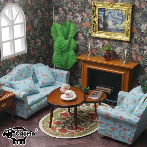 خزانة جانبية مصغرة من Odoria Dollhouse: خزانة ذات أدراج بمقياس 1/12 لغرفة النوم العتيقة - منضدة صغيرة بجانب السرير لدمى مقاس 6 بوصات - منظم تخزين صغير من الخشب باللون الأبيض in Saudi Arabia
