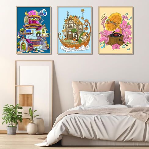 Adult Coloring Books Set:3 Coloring Books for Adults Animal Flowers & Other Themes Designs.Coloring Books for Adults to Relax and Relieve Anxiety in Kuwait