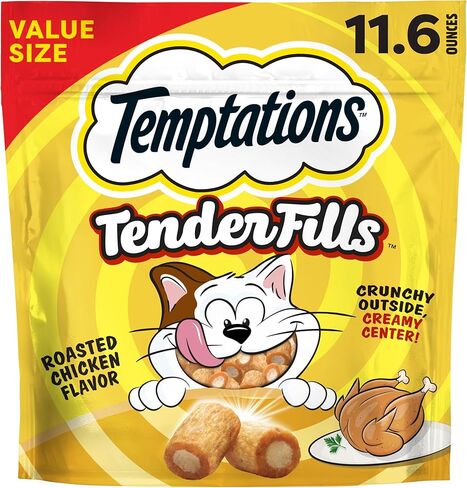 Temptations Tender Fills Grilled Salmon Flavor Crunchy and Soft Adult Cat Treats, 2.1 oz. Pouch (Pack of 12) in Kuwait