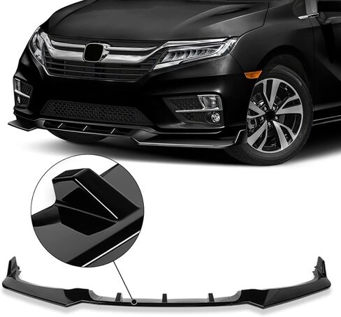 Auto Dynasty 3PCS CK-Style Paintable Front Bumper Lip Spoiler Splitter Body Kit Compatible with Honda Odyssey 2018-2020, Carbon Fiber in Saudi Arabia
