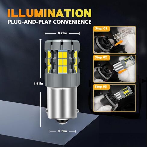 مصابيح إضاءة عكسية LED 3157 متوافقة مع دودج رام 1500 2500 3500 بيك اب 2003-2006، لمبة 3057، ضوء أبيض، التوصيل والتشغيل، حزمة من 2 in Kuwait