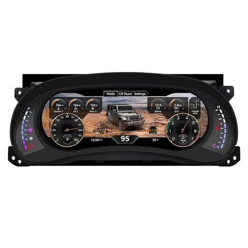 12.3 inch Digital Dash, Automotive Replacement Instrument Panel Gauges, Speedometer Instrument Cluster Replacement for Jeep Wrangler Jk 2011-2017, Digital Cluster Instrument Speedometer - New in Saudi Arabia