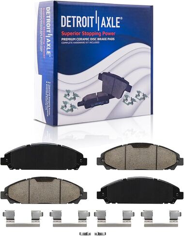 Detroit Axle - Brake Pads for Ford 2015-2018 Mustang 2016 2017 Ceramic Brake Pads w/Hardware Front & Rear Replacement in Saudi Arabia