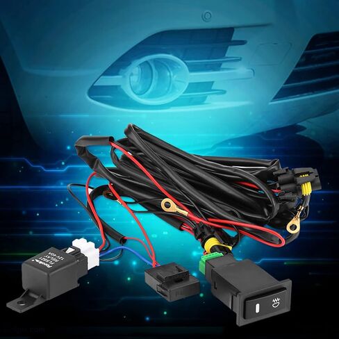 Universal Car LED Fog Light Switch Wiring Kit Illuminated 12V On Off Relay Circuit for Most Vehicle in Saudi Arabia