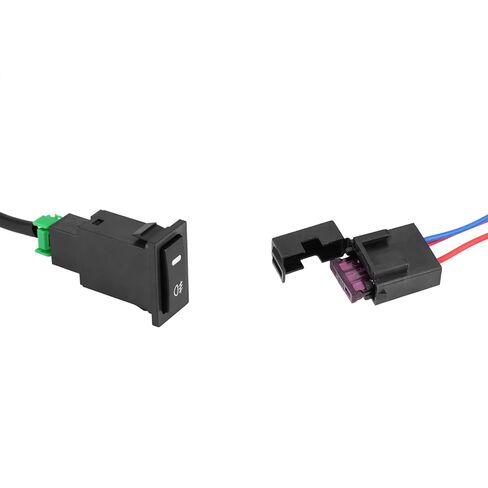 Universal Car LED Fog Light Switch Wiring Kit Illuminated 12V On Off Relay Circuit for Most Vehicle in Saudi Arabia