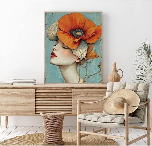 مجموعة طلاء فني تجريدي للسيدات حسب الأرقام، مربعات ذهبية، خلفية DIY، رسم على القماش مع فرش، طلاء أكريليك، نمط فريد من نوعه، رسم بالأرقام للبالغين، 16 × 20 بوصة (بدون إطار) in Kuwait