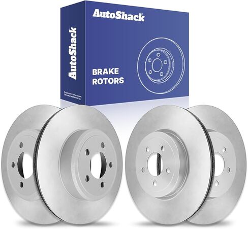 استبدال دوارات الفرامل الأمامية والخلفية المحفورة والمشقوقة من AutoShack لـ 2005-2008 Dodge Magnum 2006-2014 Charger 2009-2014 Challenger 2005-2014 Chrysler 300 E-Coated 4-PC Set ShadowGuard in Saudi Arabia