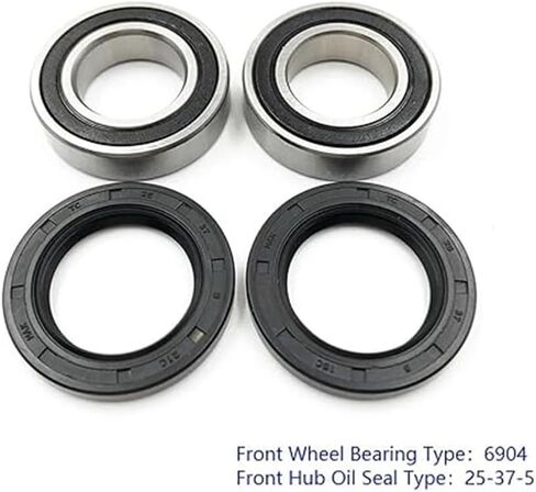 Motorcycle Front 6904 Rear 6905 Bearing Oil Seal Bearing-Ball Compatible KX125 KX250F KX450F KLX450R Motorbike (Size : Rear Kit)(Front Kit) in Saudi Arabia