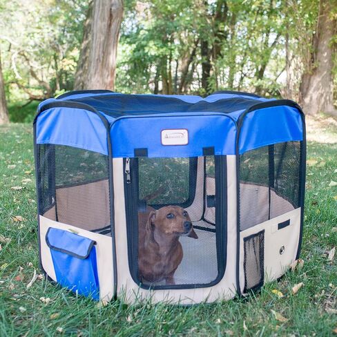 Armarkat PP001B Blue and Beige Portable Playpen in Saudi Arabia